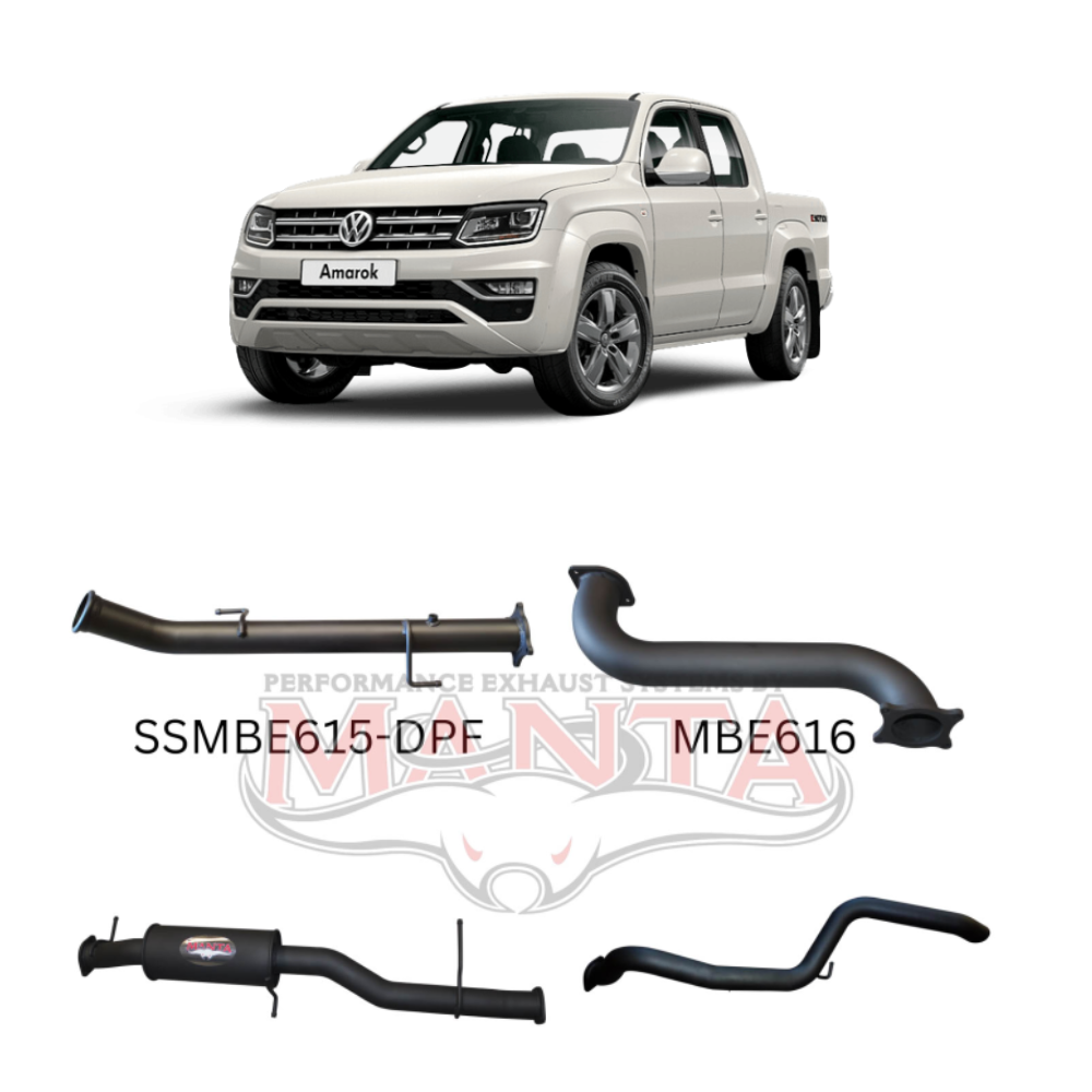 Manta 3in Exhaust - Volkswagen Amarok 2H TDI550 TDI580 3.0L V6 Turbo Diesel 2016-2022