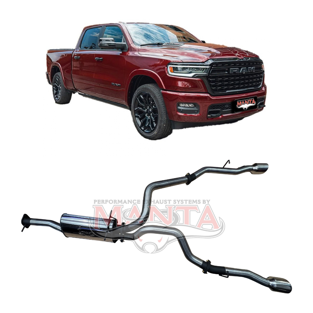 Manta 3in Dual Exhaust - RAM 1500 DT 5.7L Hemi V8 Crew Cab Ute 2020-Current