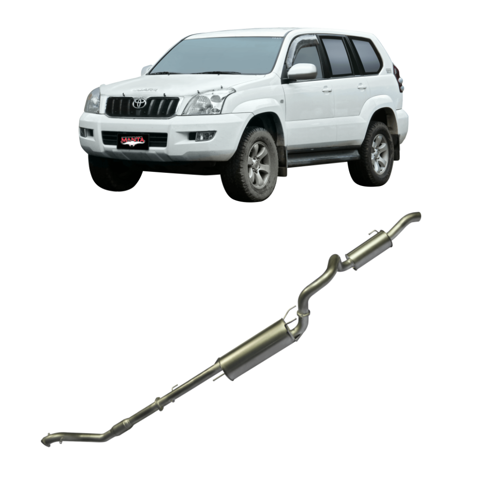 Manta 3in Turbo Back Exhaust - Toyota Prado KZJ120R 3.0L 1KZ-TE Turbo Diesel 2003-2007