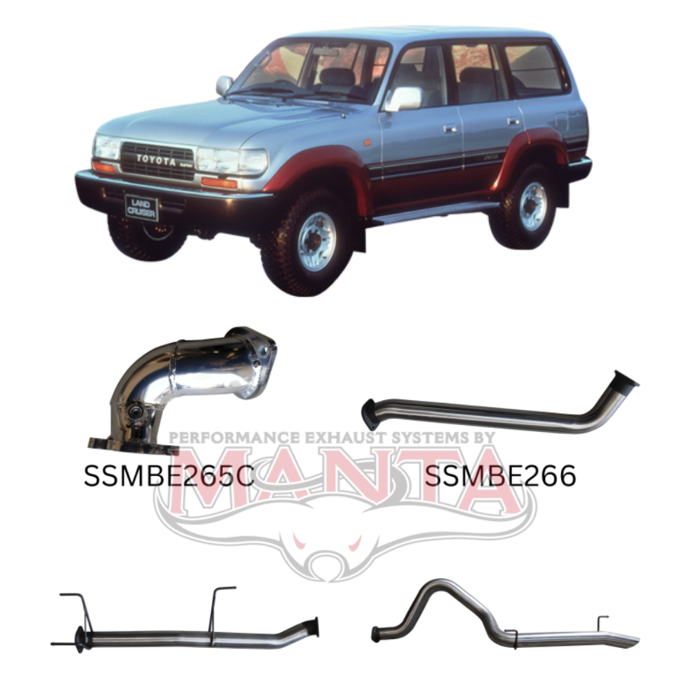 HDJ80 4.2L 1HD-T/FT Turbo Diesel, Wagon 1990 To 1997, Turbo Back Exhaust