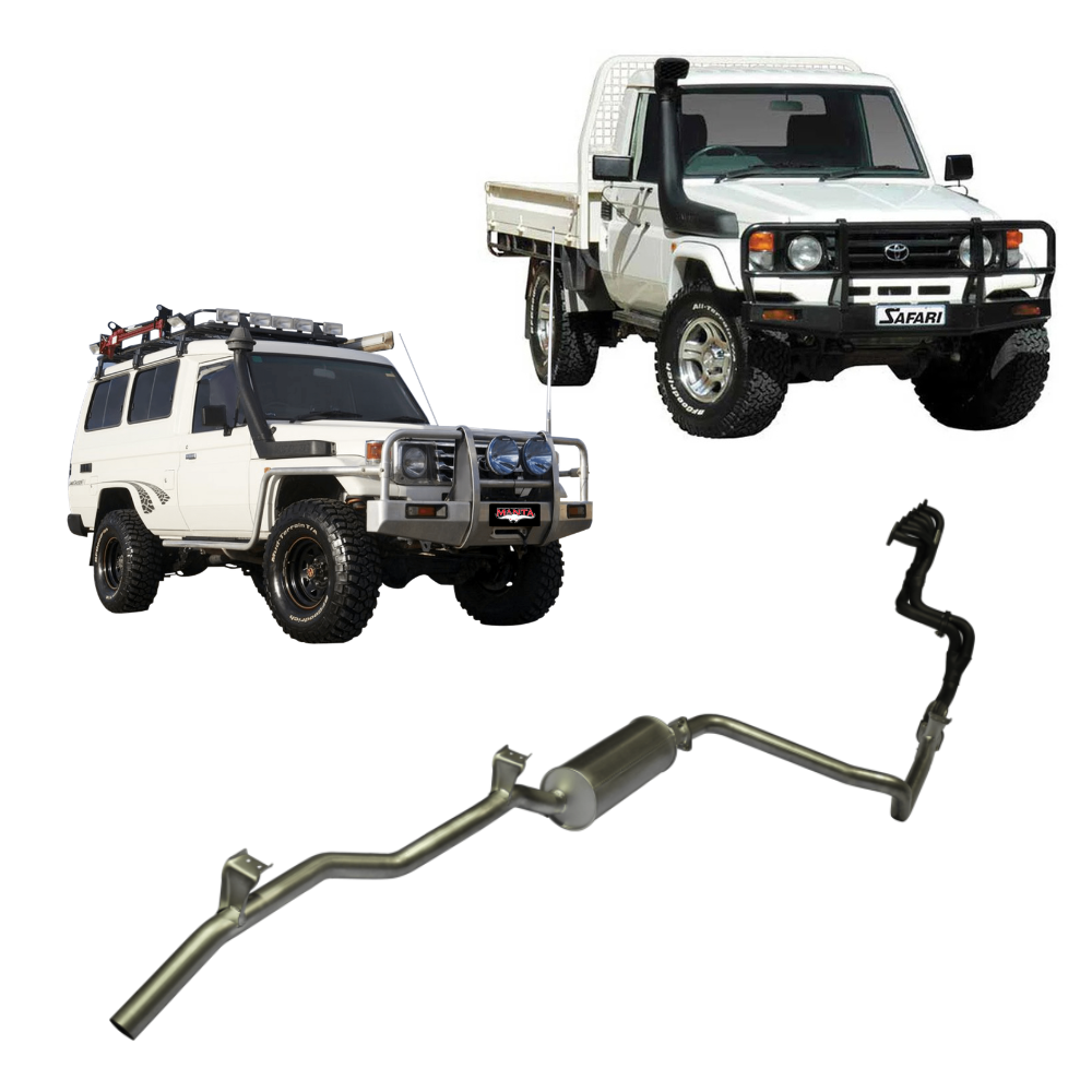 FZJ79 6cyl 4.5L Petrol, 1FZ-FE Ute 1992 To 2006, 2.5in Extractors / Exhaust System