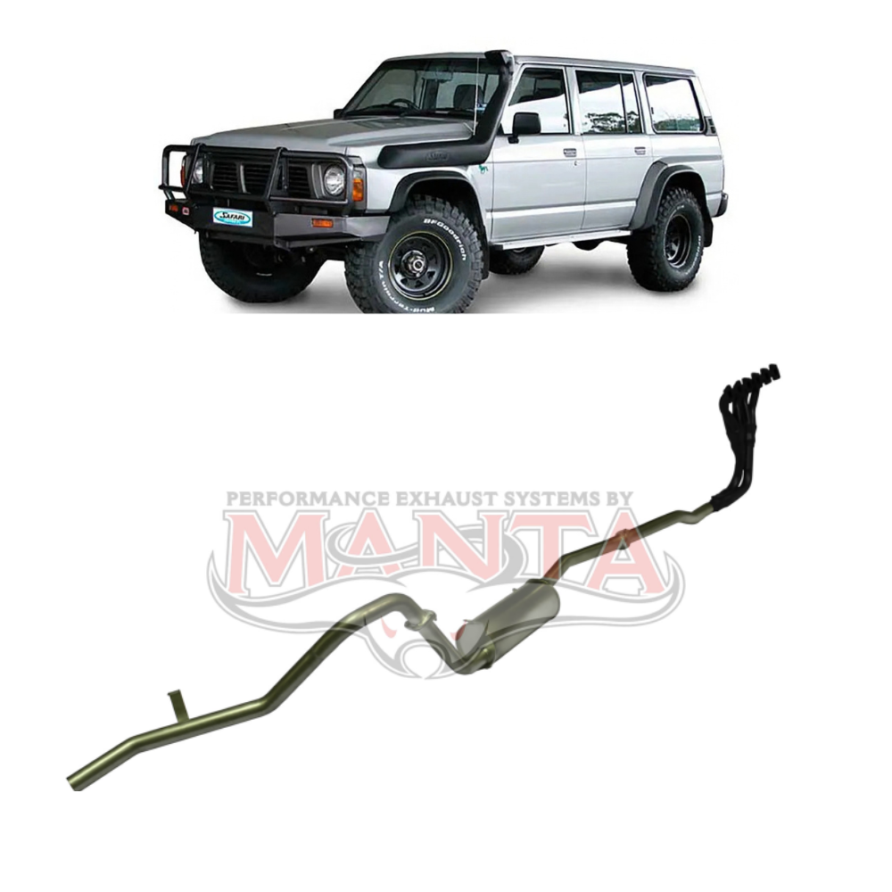Manta 2.5in Exhaust - Nissan Patrol GQ Y60 4.2L TD42 Diesel & TB42 Petrol Wagon & Coil Cab Ute 1988-1999