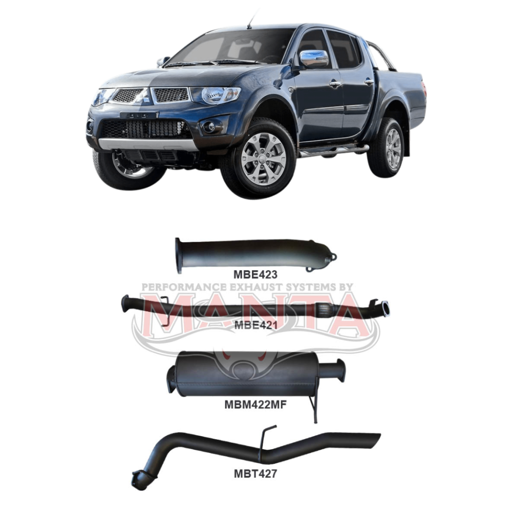 Manta 3in Turbo Back Exhaust - Mitsubishi Triton MN 2.5L 4D56 Turbo Diesel Manual 2008-2015