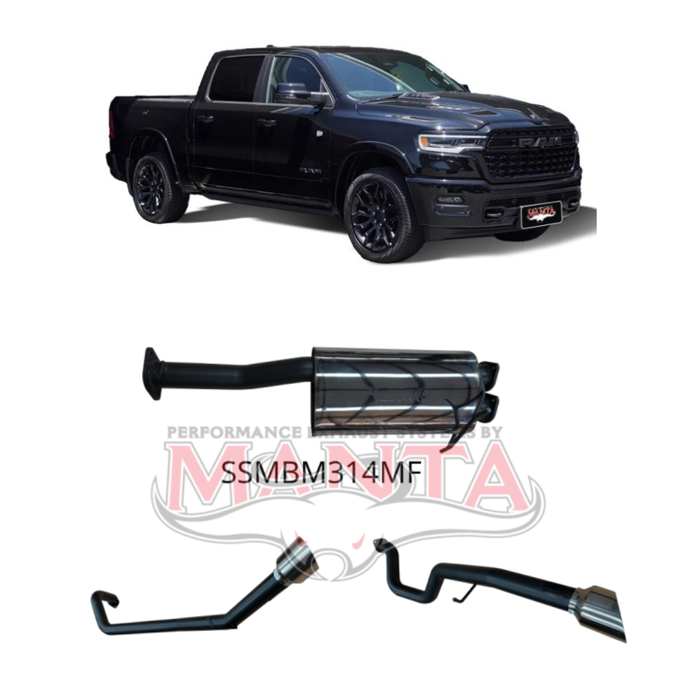 Manta 3in Dual Cat Back Exhaust - RAM 1500 DT 3.0L Hurricane Standard Output Petrol Ute 2025-Current
