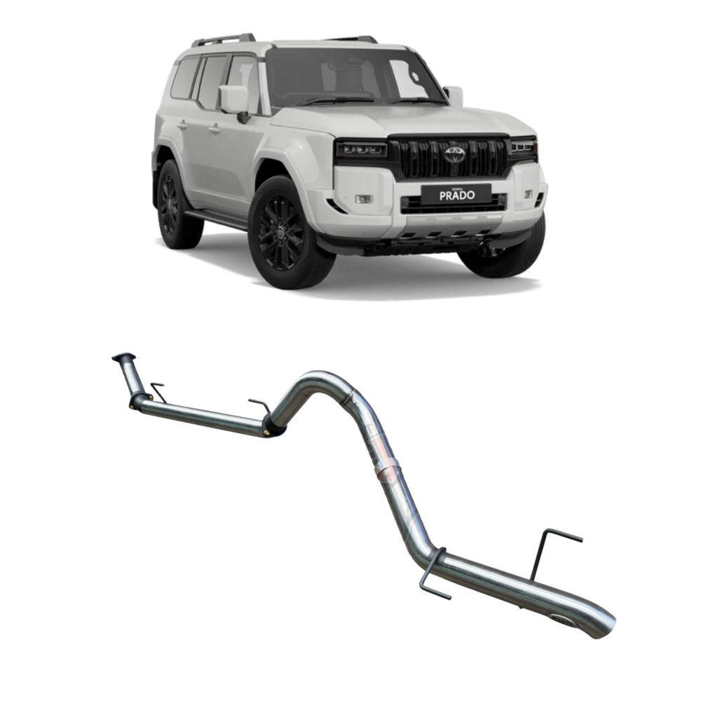 Manta 3in Stainless Exhaust - Toyota Prado GDJ251R 250 Series 2.8L 1GD-FTV Turbo Diesel DPF 2024-Current