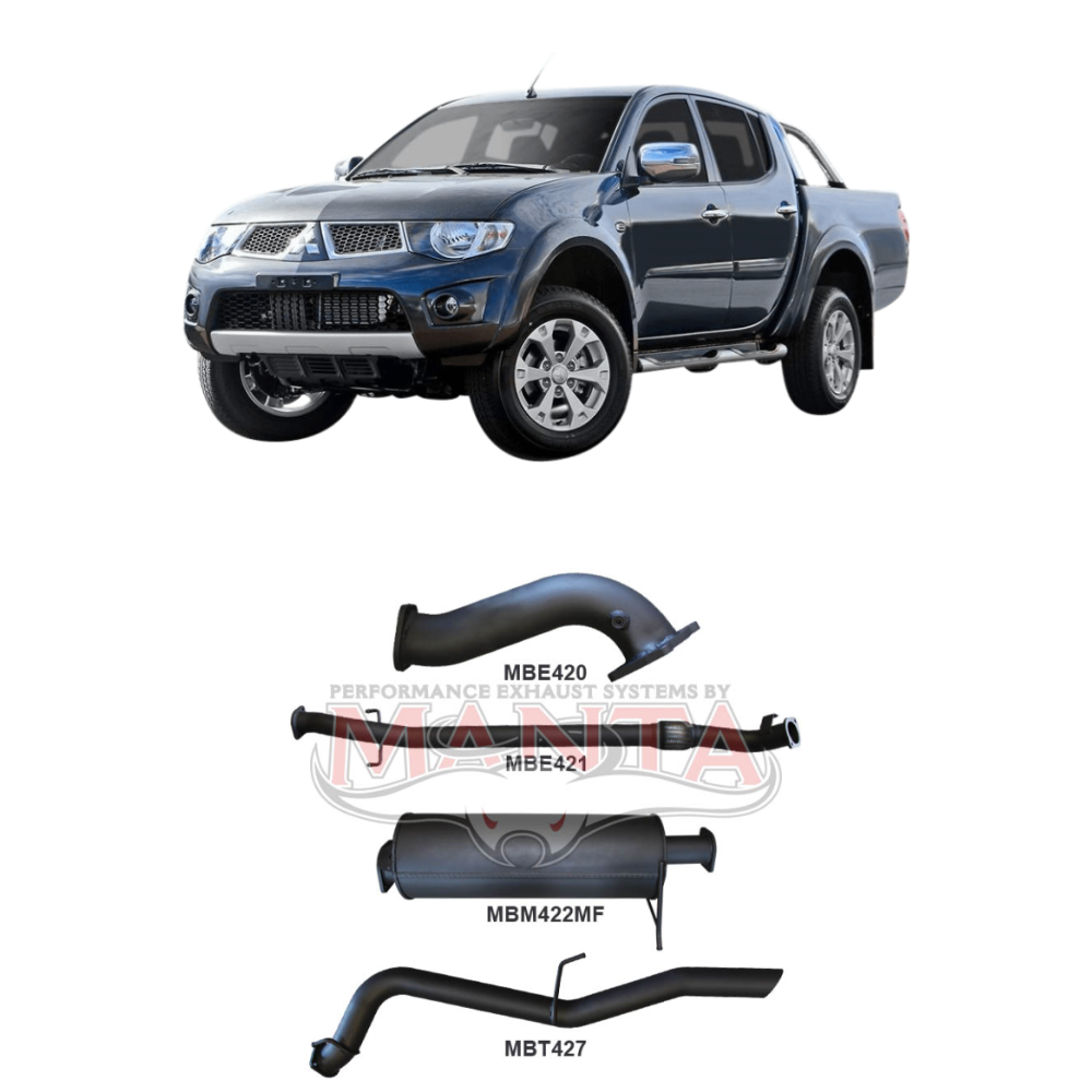 Manta 3in Turbo Back Exhaust - Mitsubishi Triton ML 3.2L 4M41 Turbo Diesel 2006-2009
