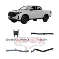 Manta 3in DPF Back Exhaust - Mazda BT-50 1.9L RZ4E Turbo Diesel DPF 2021-Current