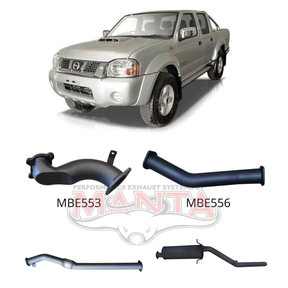Manta 3in Turbo Back Exhaust - Nissan Navara D22 2.5L YD25 Turbo Diesel 2006-2015