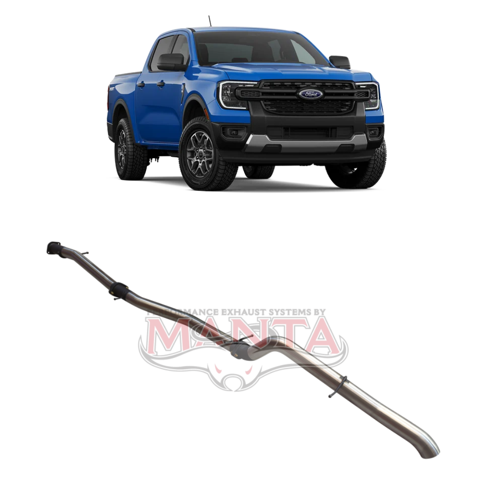 Manta 3in DPF Back Exhaust - Ford Ranger Next Gen T6.2 2.0L Bi-Turbo Diesel DPF 2022-Current
