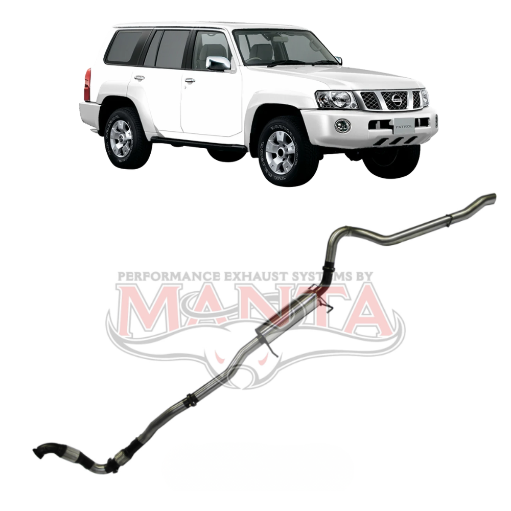 Manta 3in Turbo Back Exhaust - Nissan Patrol GU ZD30 3.0L Turbo Diesel Wagon & Ute 2000-2017