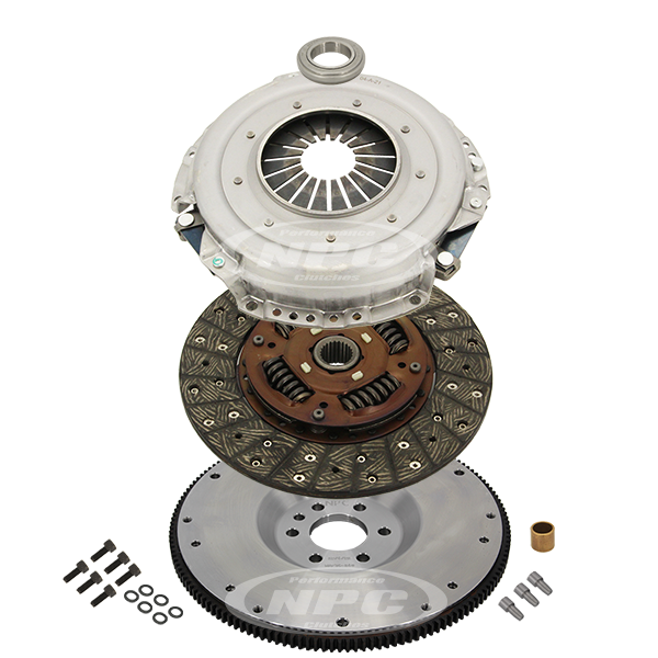 NPC Super Heavy Duty Organic Clutch & Flywheel (148 tooth) Package - Valiant Charger Centura Pacer 1970-1977