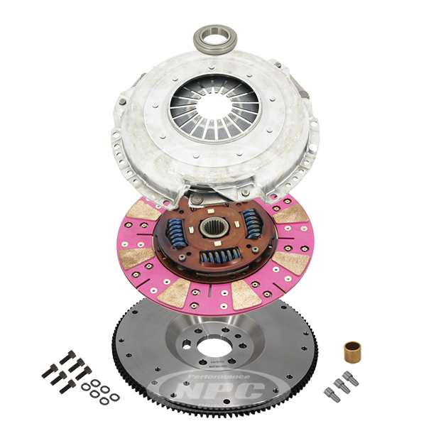 NPC Super Heavy Duty Cushion Button Clutch & Flywheel Package (122 tooth) - Valiant Charger Centura Pacer 1970-1977