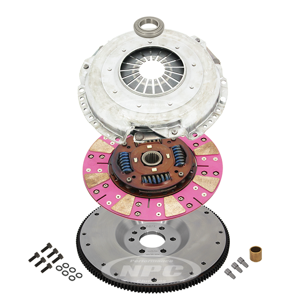 NPC Super Heavy Duty Cushion Button Clutch & Flywheel Package (148 tooth) - Valiant Charger Centura Pacer 1970-1977