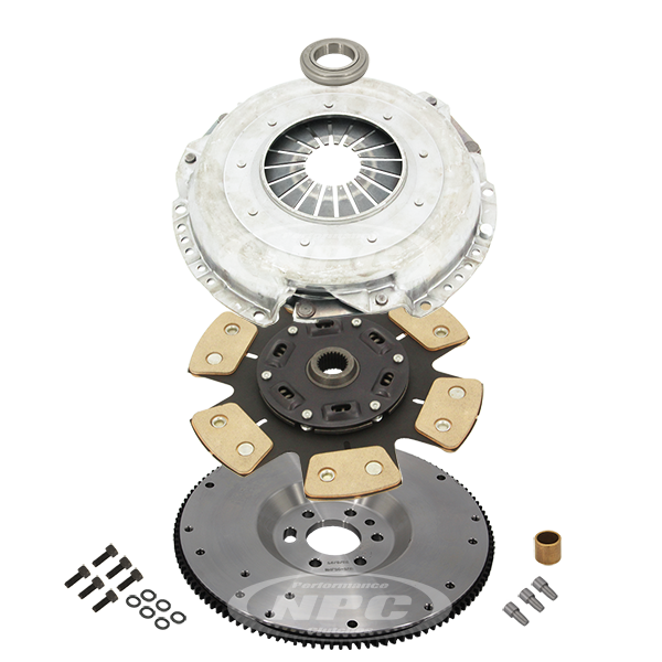 NPC Super Heavy Duty Button Clutch & Flywheel (122 tooth) Package - Valiant Charger Centura Pacer 1970-1977