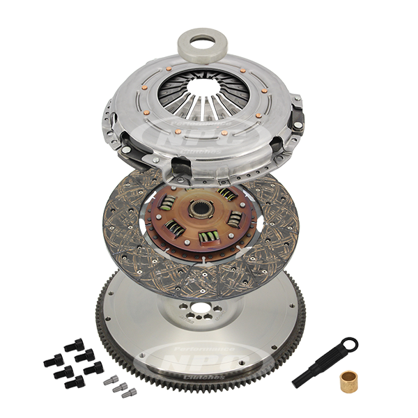 NPC Super Heavy Duty 1300nm Organic Clutch & Flywheel Package (Standard Weight 15kg Flywheel) - Nissan Patrol 1988-1999