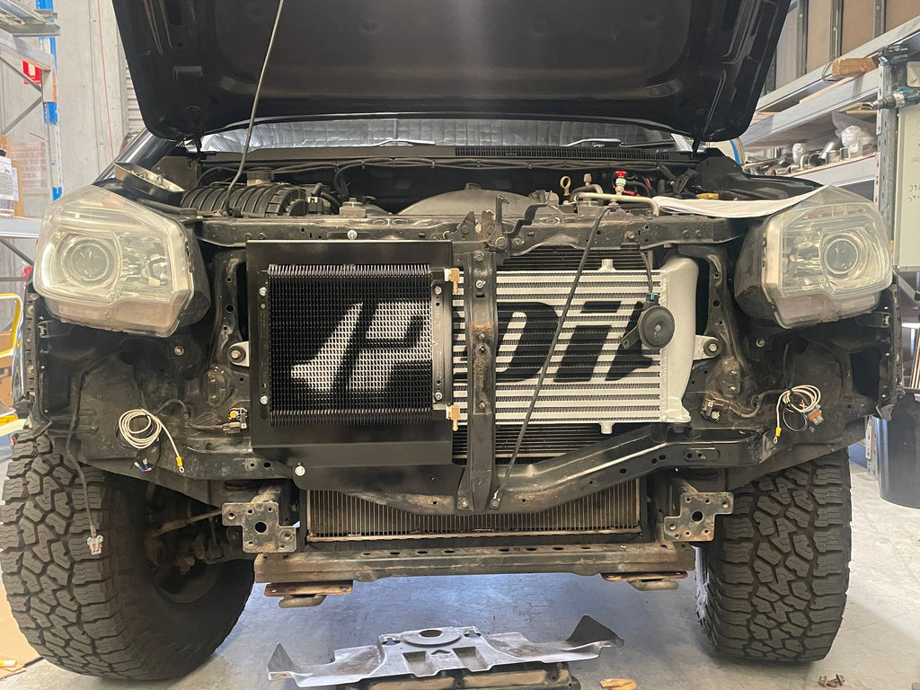 PDI+Heavy+Duty+Transmission+Cooler+Holden+Colorado+RG+mounted+with+PDI+intercooler