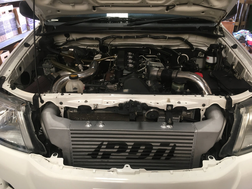 PDI+Hilux+KUN26+Mk2+Front+Mounted+intercooler+kit+with+aftermarket+intake