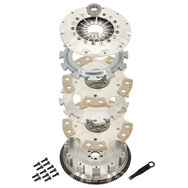 NPC 225mm Carbotic Button Twin Plate Solid Center (will req. push pull converter*) - Nissan Skyline 1989-1998