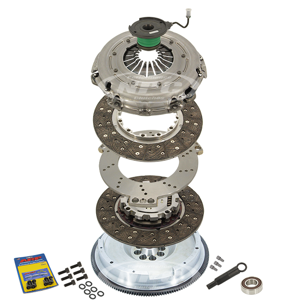 NPC 260mm Coppermix Twin Plate Sprung Center (replaces factory dual-mass flywheel) - Ford Mustang GT 2017-Current