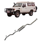 HJ75 6cyl 4.0L Diesel, 2H Ute & Troop Carrier 1985 To 1990, 2.5in Engine Pipe Back Exhaust