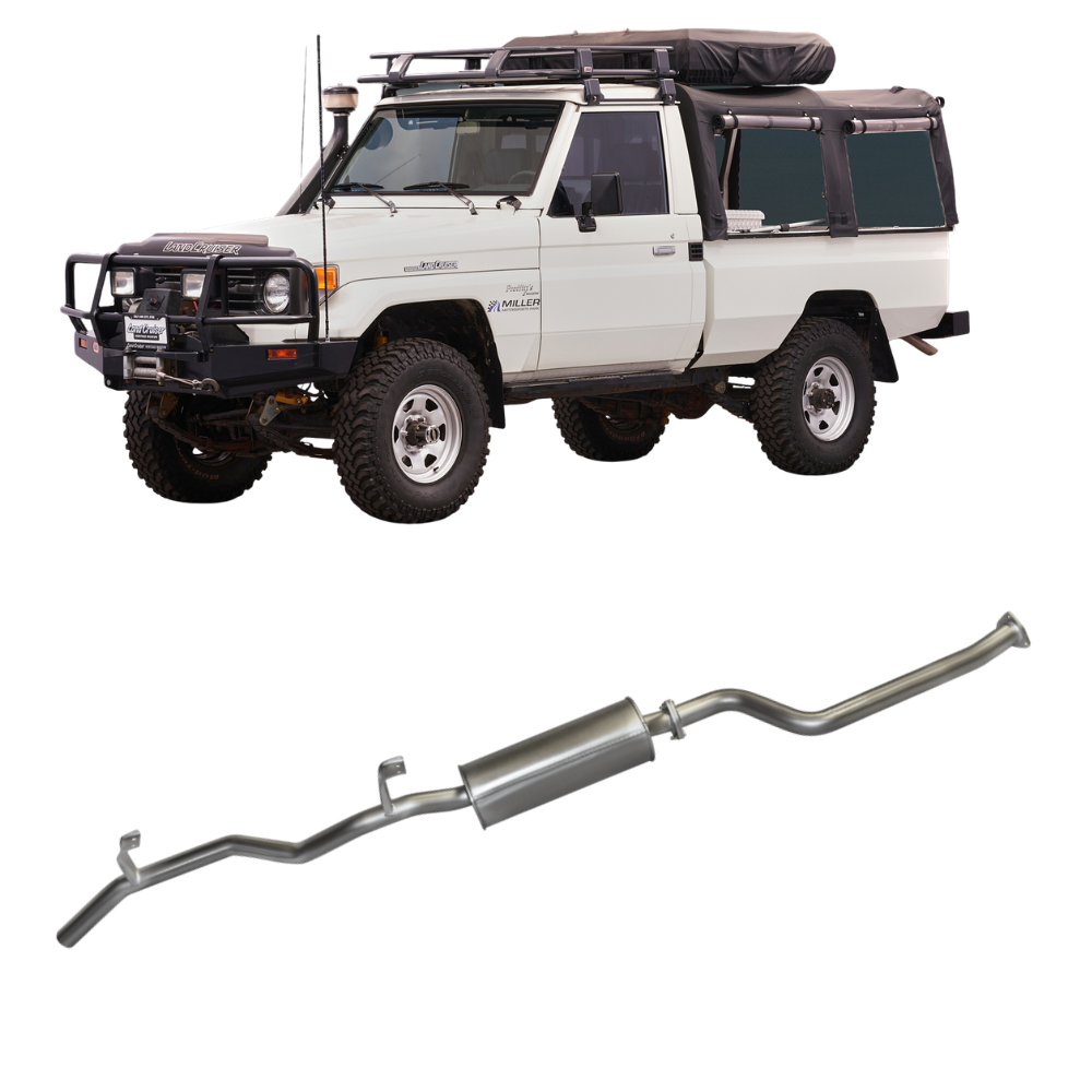 FJ75 6cyl 4.0L Petrol, 3F Ute & Troop Carrier 1985 To 1990, 2.5in Extractors / Exhaust System