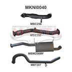 Manta 3in aluminised steel turbo back exhaust components for Nissan Patrol GU ZD30