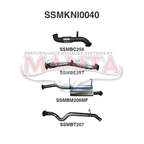 Manta 3in stainless steel turbo back exhaust components for Nissan Patrol GU ZD30